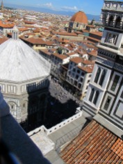Looking down on the Baptistery